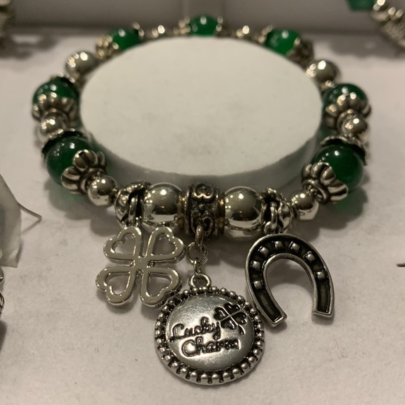 ♥️ Sale! 3for$15! Sunflower Garden silvertone green bead jewelry set NIB - Picture 4 of 6